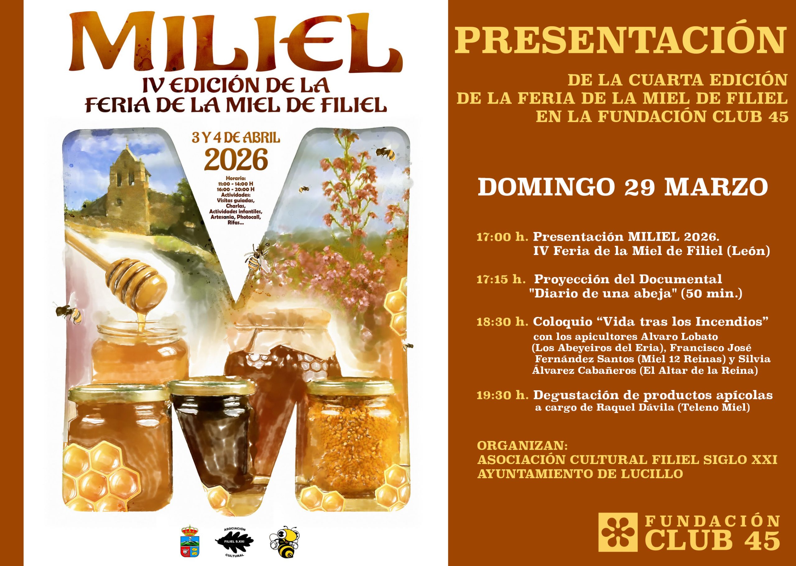 Santa Colomba acoge la presentación de la Feria de la Miel de Filiel con música, charla y degustación