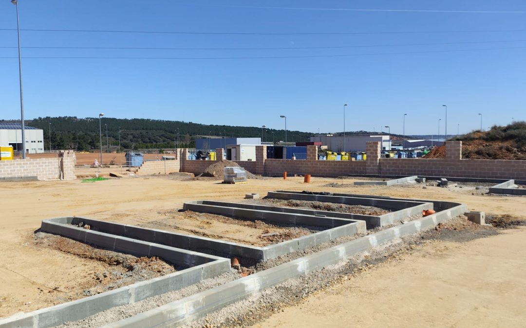 Avanzan las obras del nuevo punto limpio de Astorga en el polígono industrial