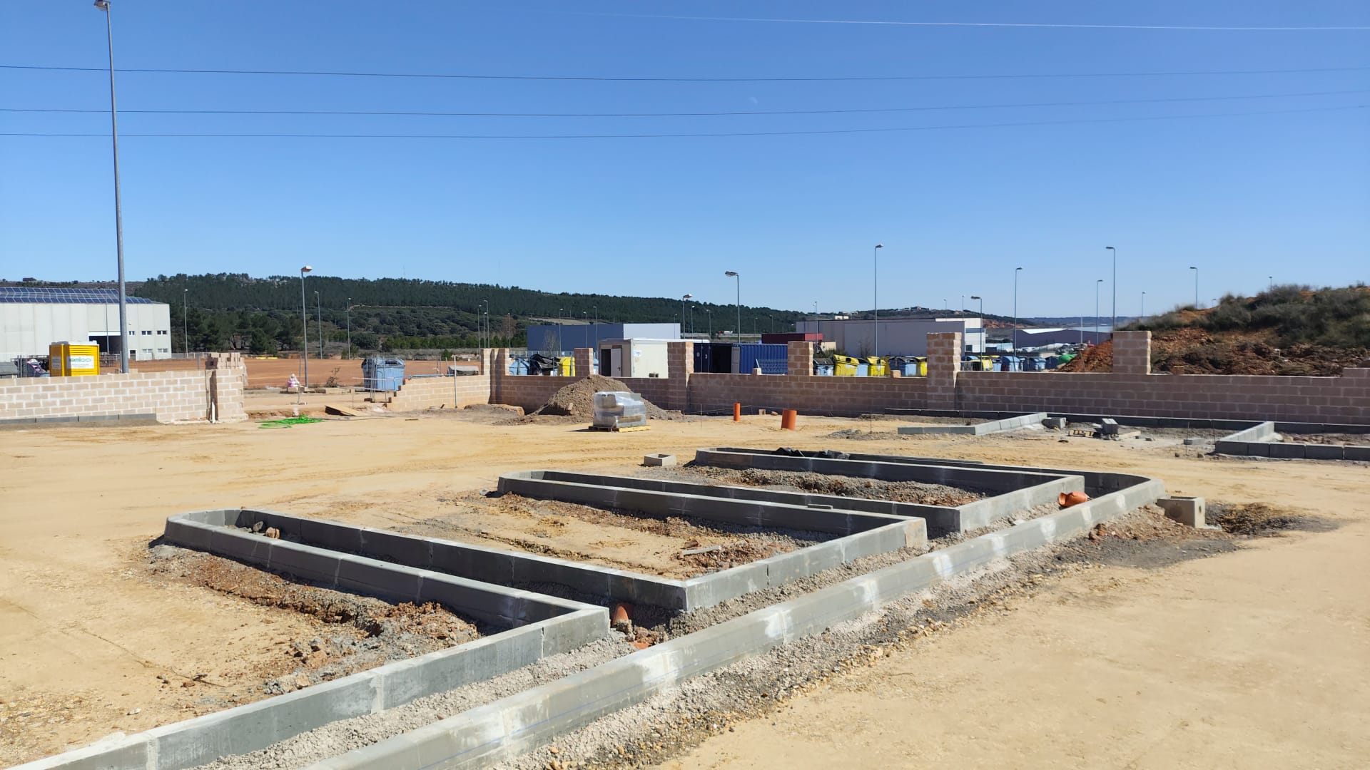 Avanzan las obras del nuevo punto limpio de Astorga en el polígono industrial