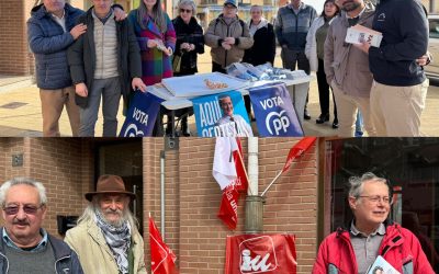 Los partidos salen al mercado de Astorga en plena campaña electoral