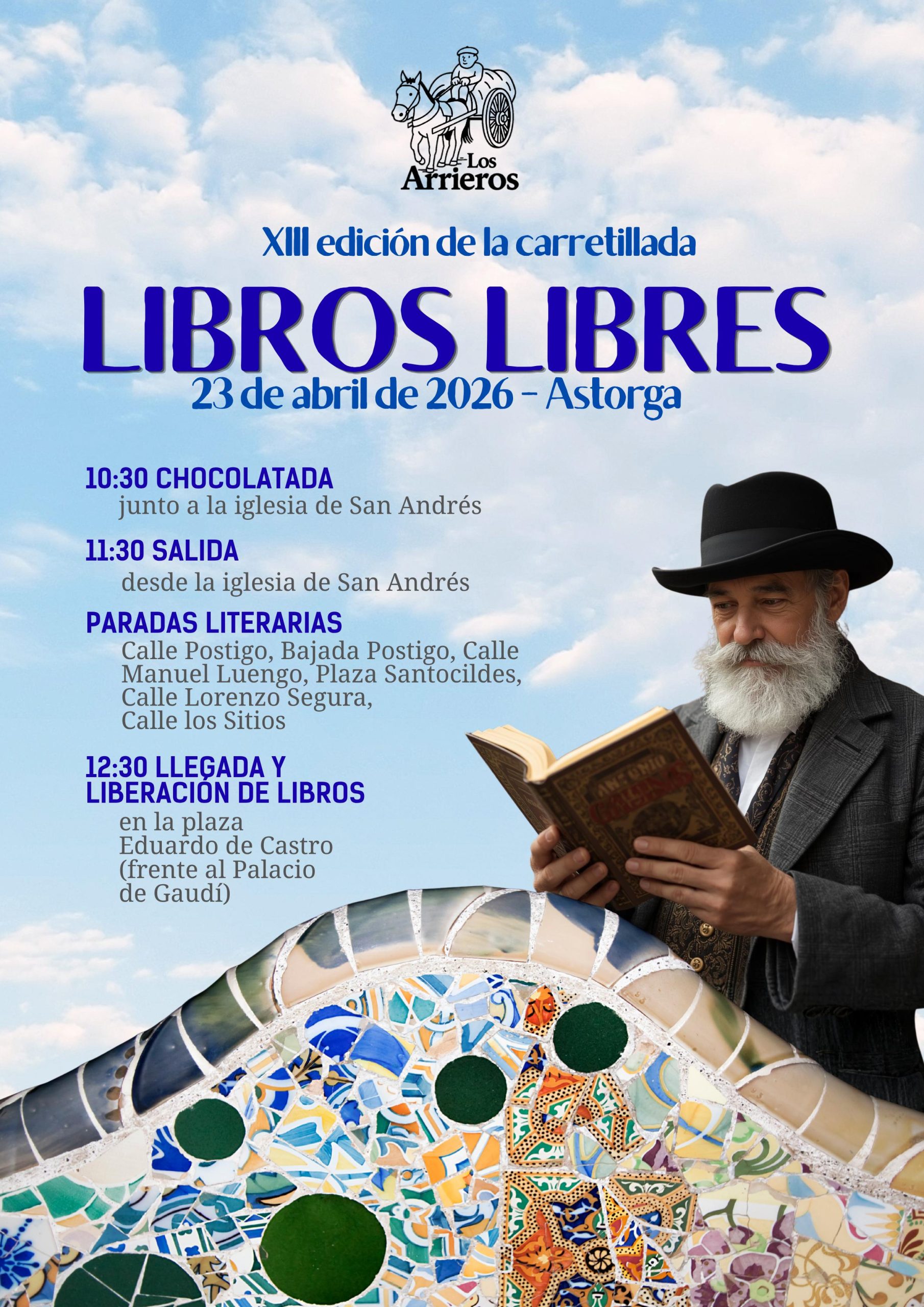 Astorga llena de libros sus calles el 23 de abril con la Carretillada de Libros Libres