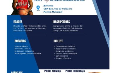 Primer Campus de Baloncesto ‘Ciudad de La Bañeza’ para los nacidos entre el 2017 y el 2011