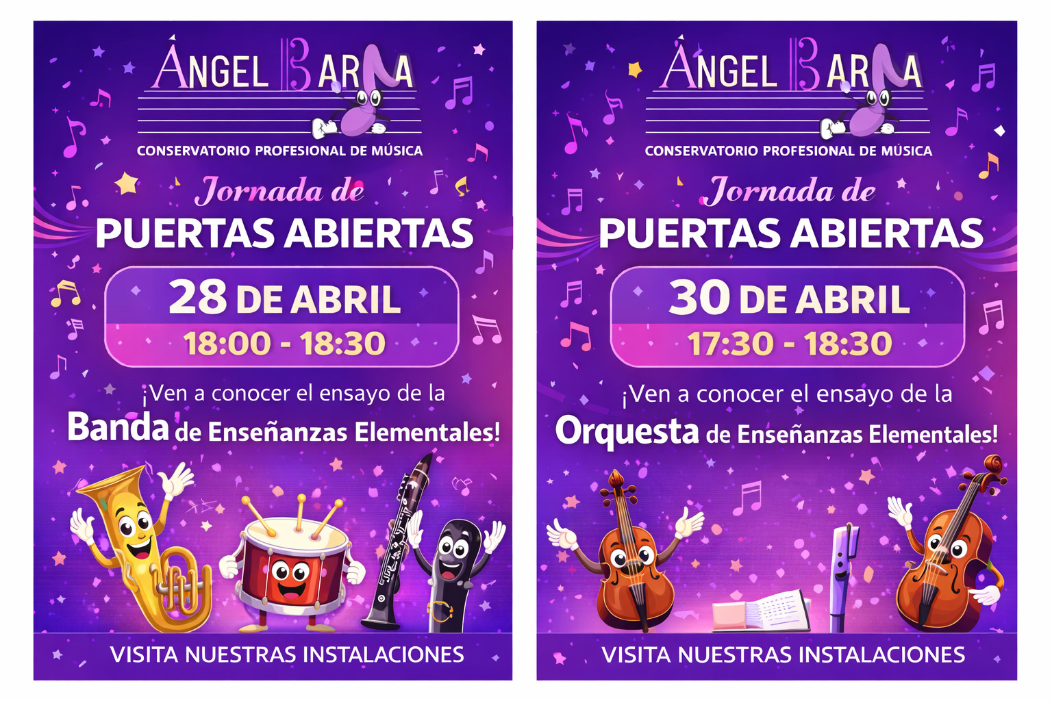 El conservatorio Ángel Barja abre sus puertas el 28 y 30 de abril para futuros alumnos de música