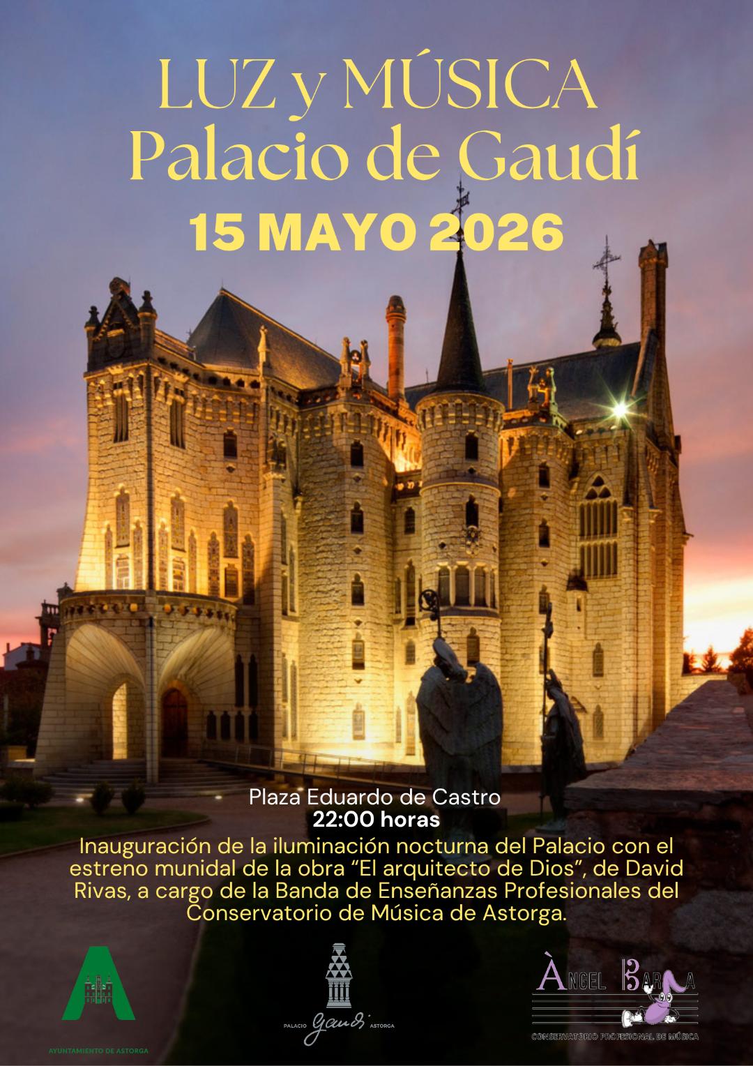 Luz y música se dan la mano este viernes en el Palacio de Gaudí