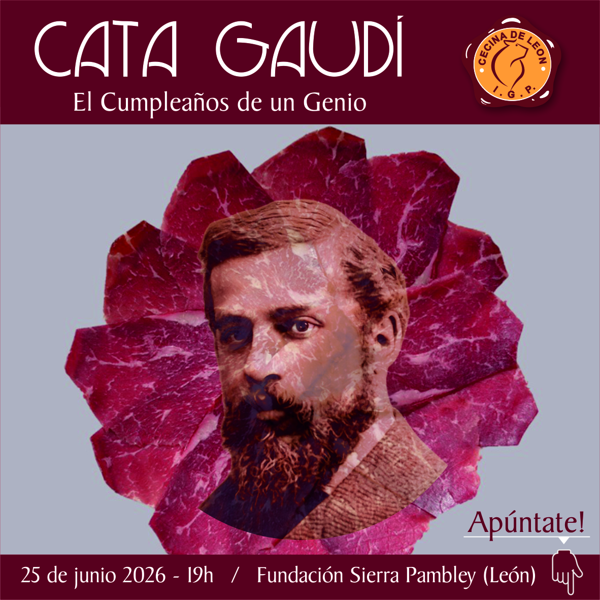 ‘Cecina de León’ celebra la ‘Cata Gaudí. Cumpleaños del genio’ para los nacidos el 25 de junio