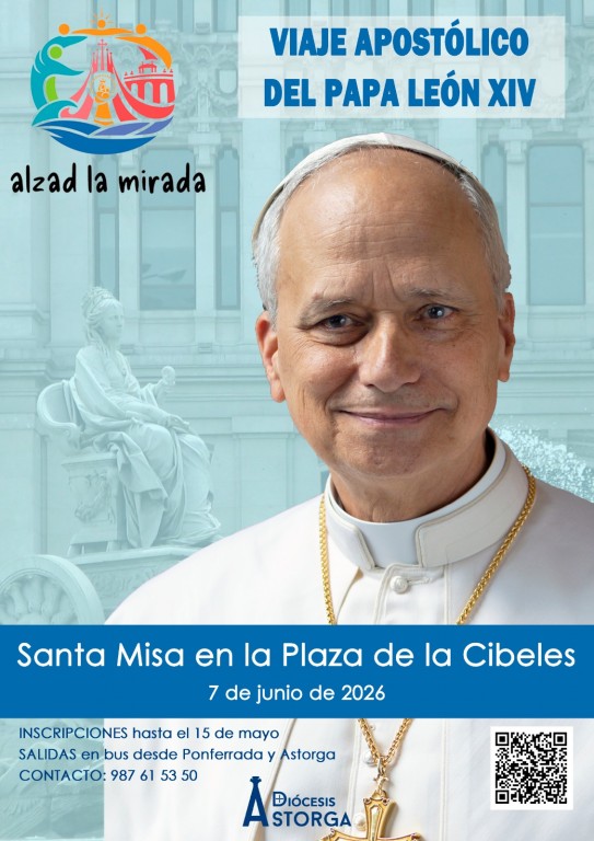 La Diócesis de Astorga fleta autobuses para participar en la misa con el Papa en Madrid