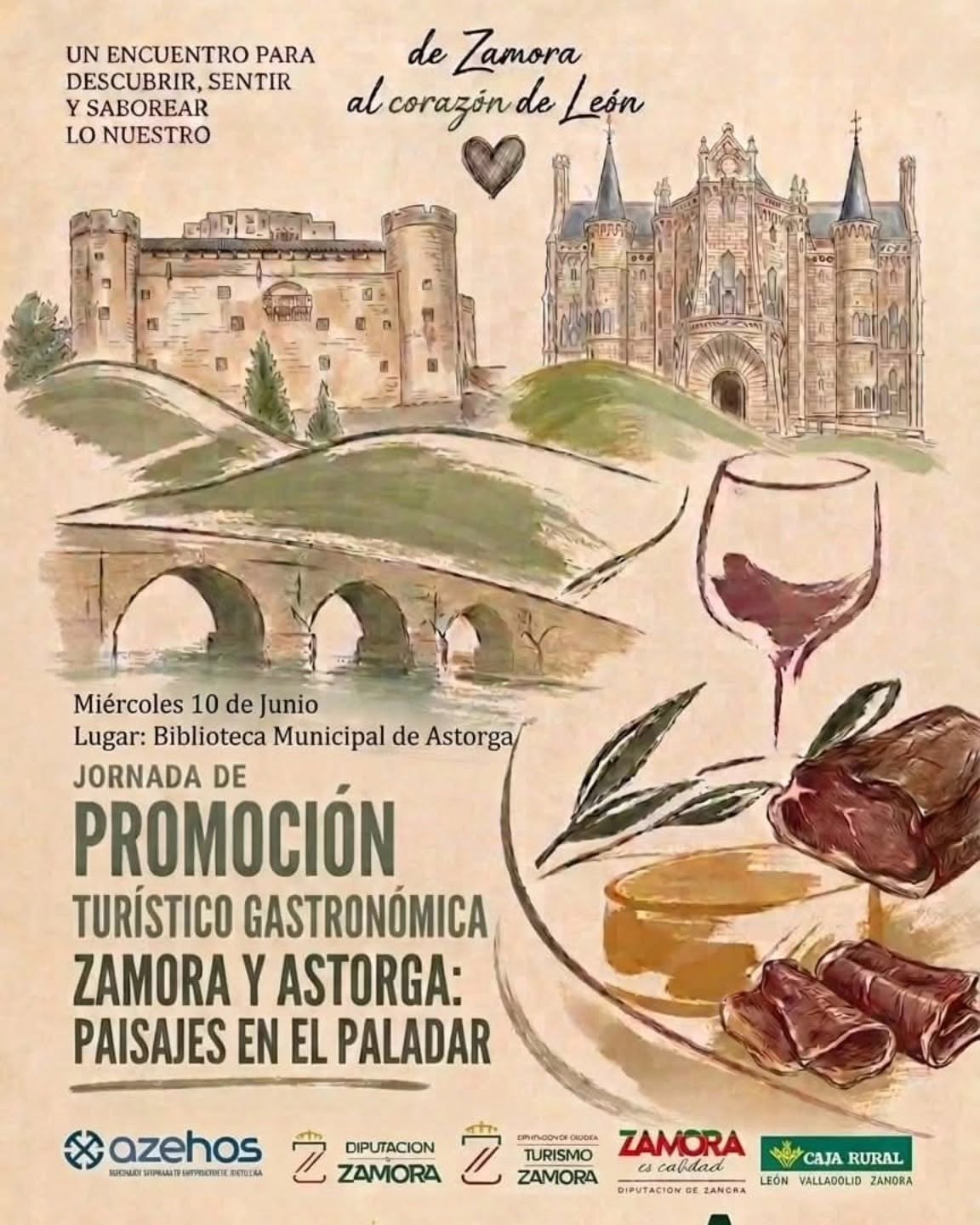 Astorga acogerá el próximo 10 de junio una jornada de promoción turístico-gastronómica entre Zamora y León