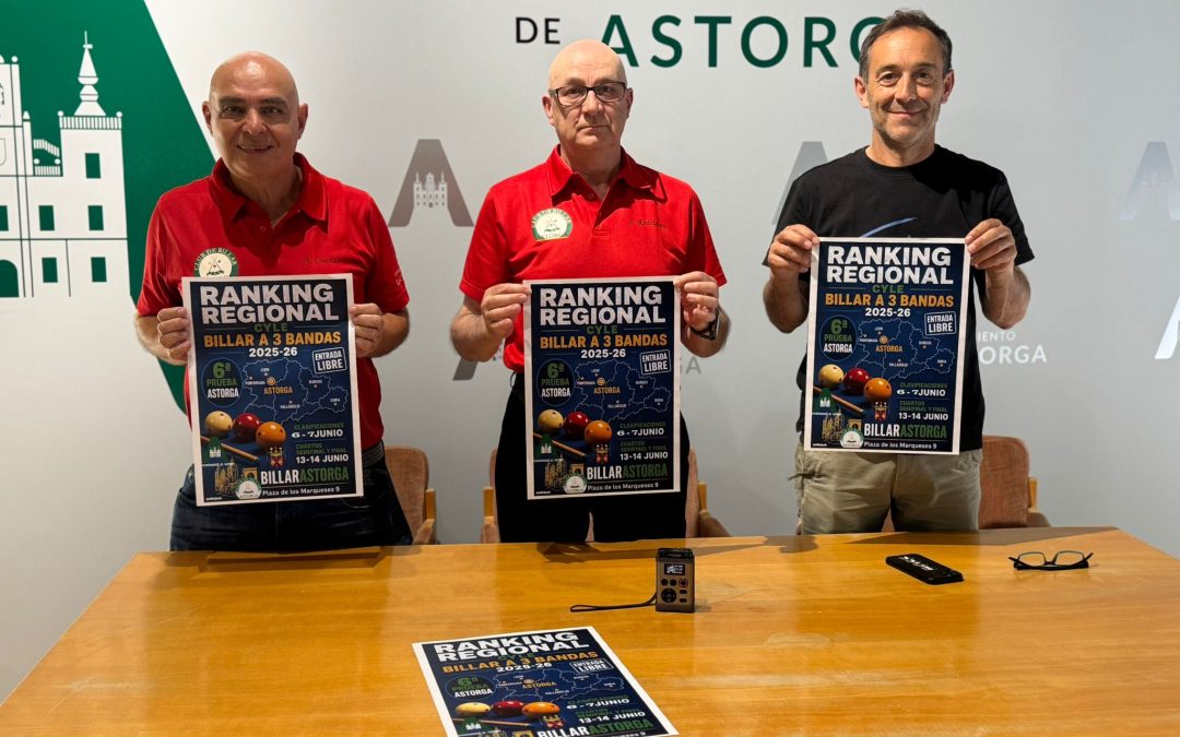 Medio centenar de jugadores competirán en Astorga en la última cita del billar regional