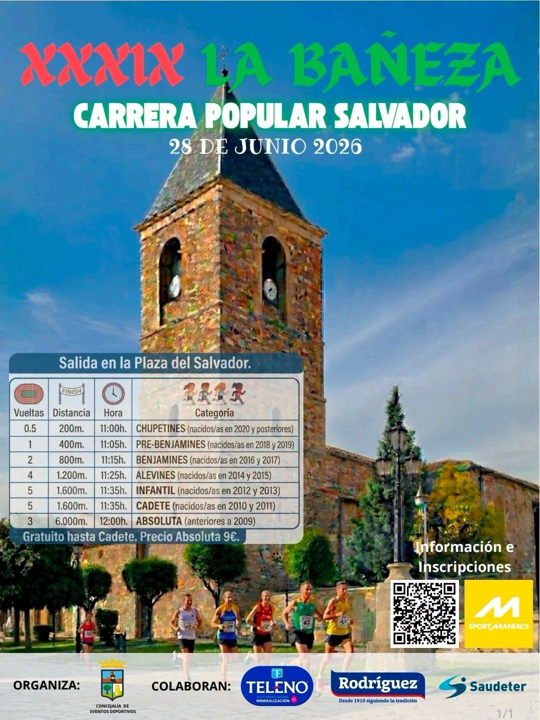 Vuelve la Carrera Popular de El Salvador de la Bañeza, la prueba más antigua de la provincia de León