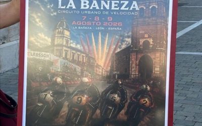 El cartel oficial del 65º Gran Premio de Velocidad de La Bañeza hace un guiño a la primera carrera de motos