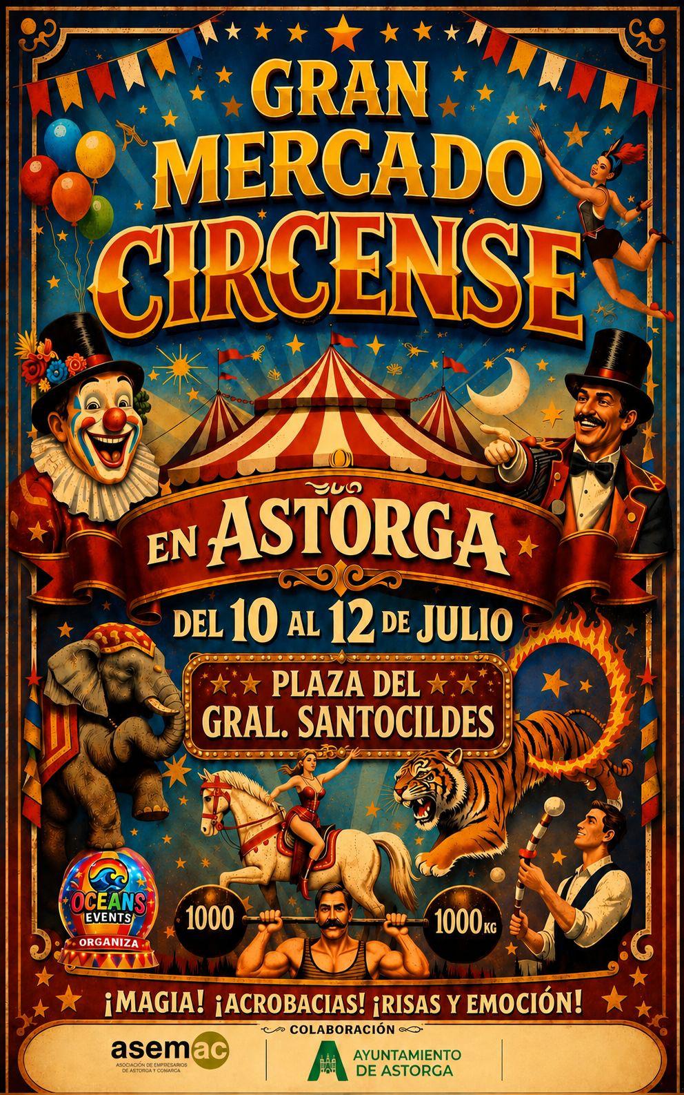 La magia del circo se instala en Astorga durante tres días de espectáculo