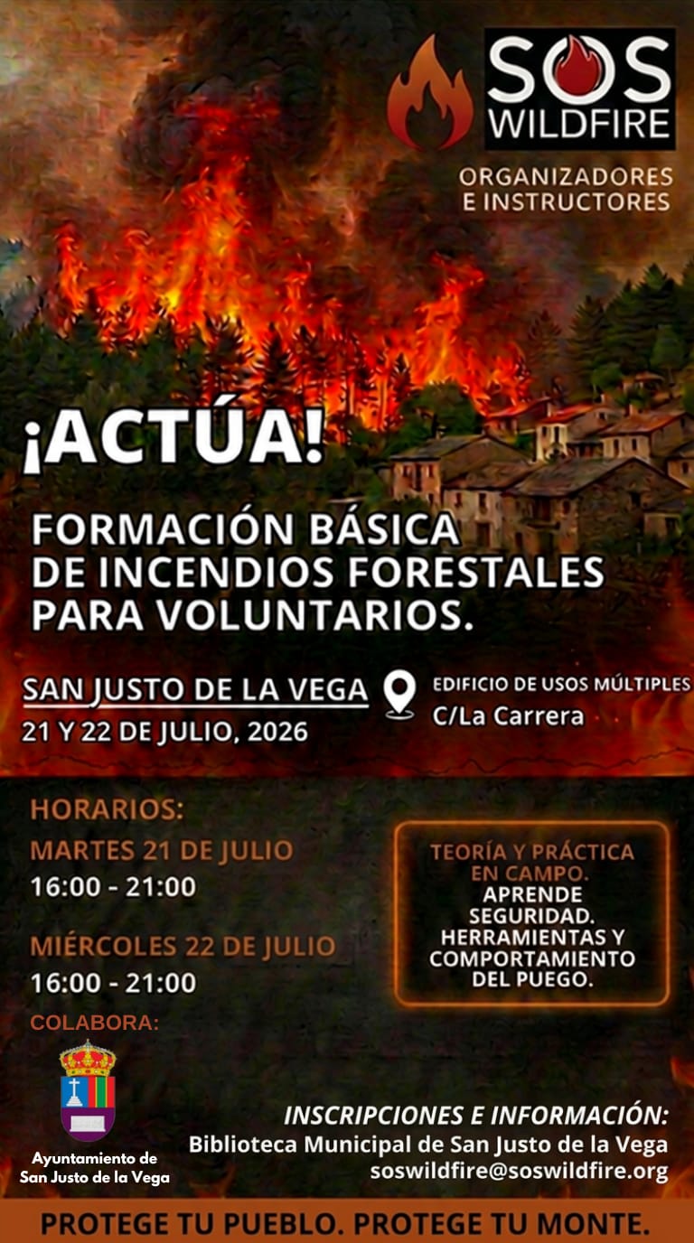 San Justo de la Vega enseñará a voluntarios cómo actuar con seguridad ante un incendio forestal