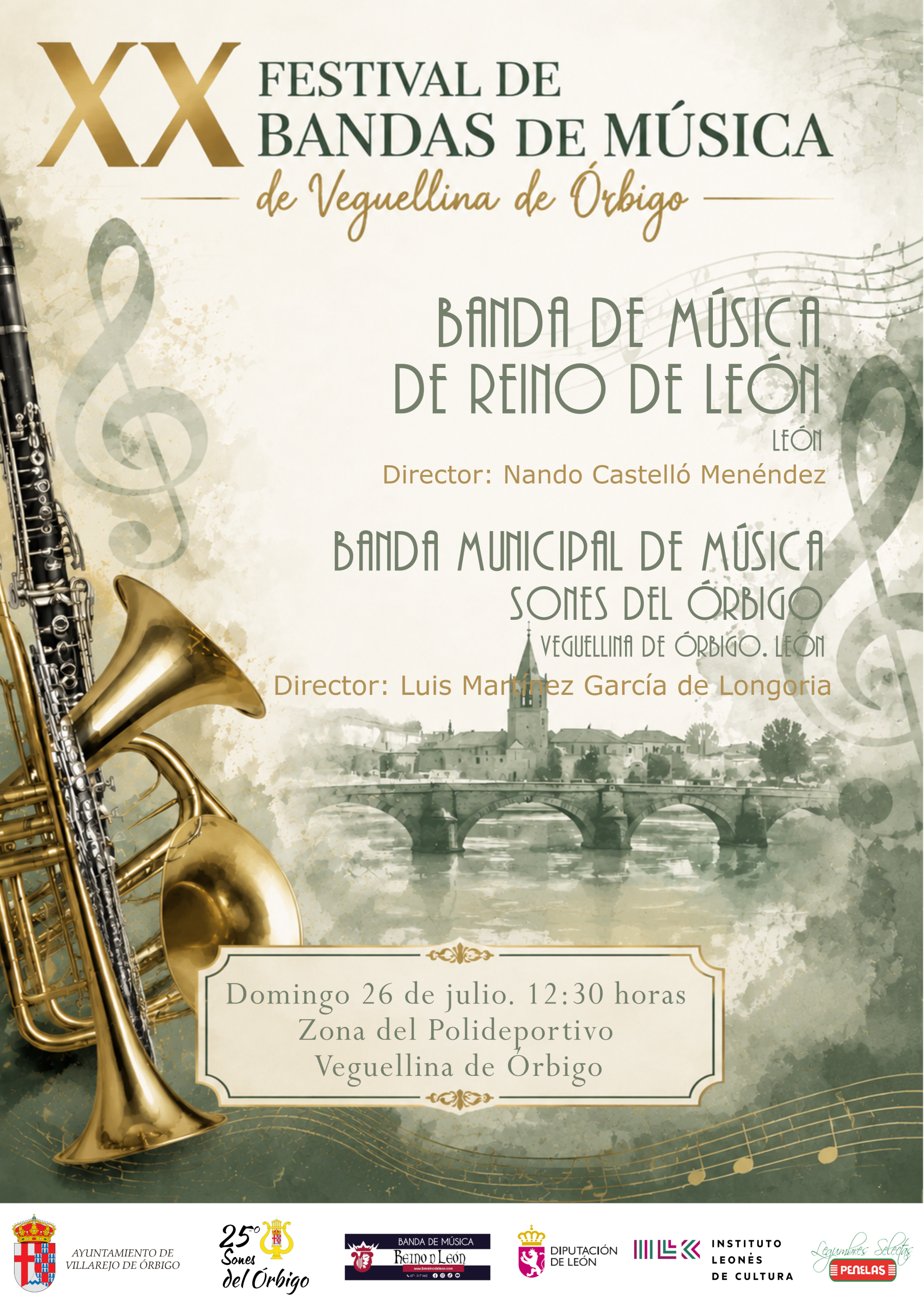 Veguellina de Órbigo celebra este domingo el XX Festival de Bandas de Música