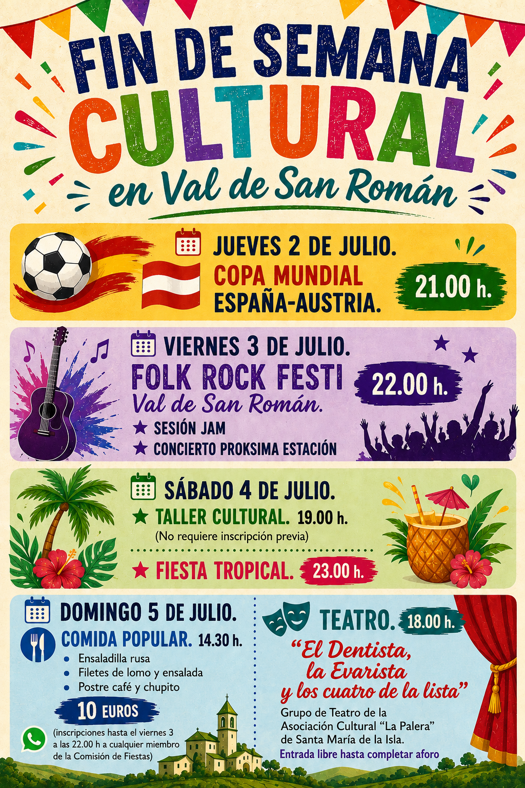 Val de San Román encadena cuatro días de música, teatro y actividades populares