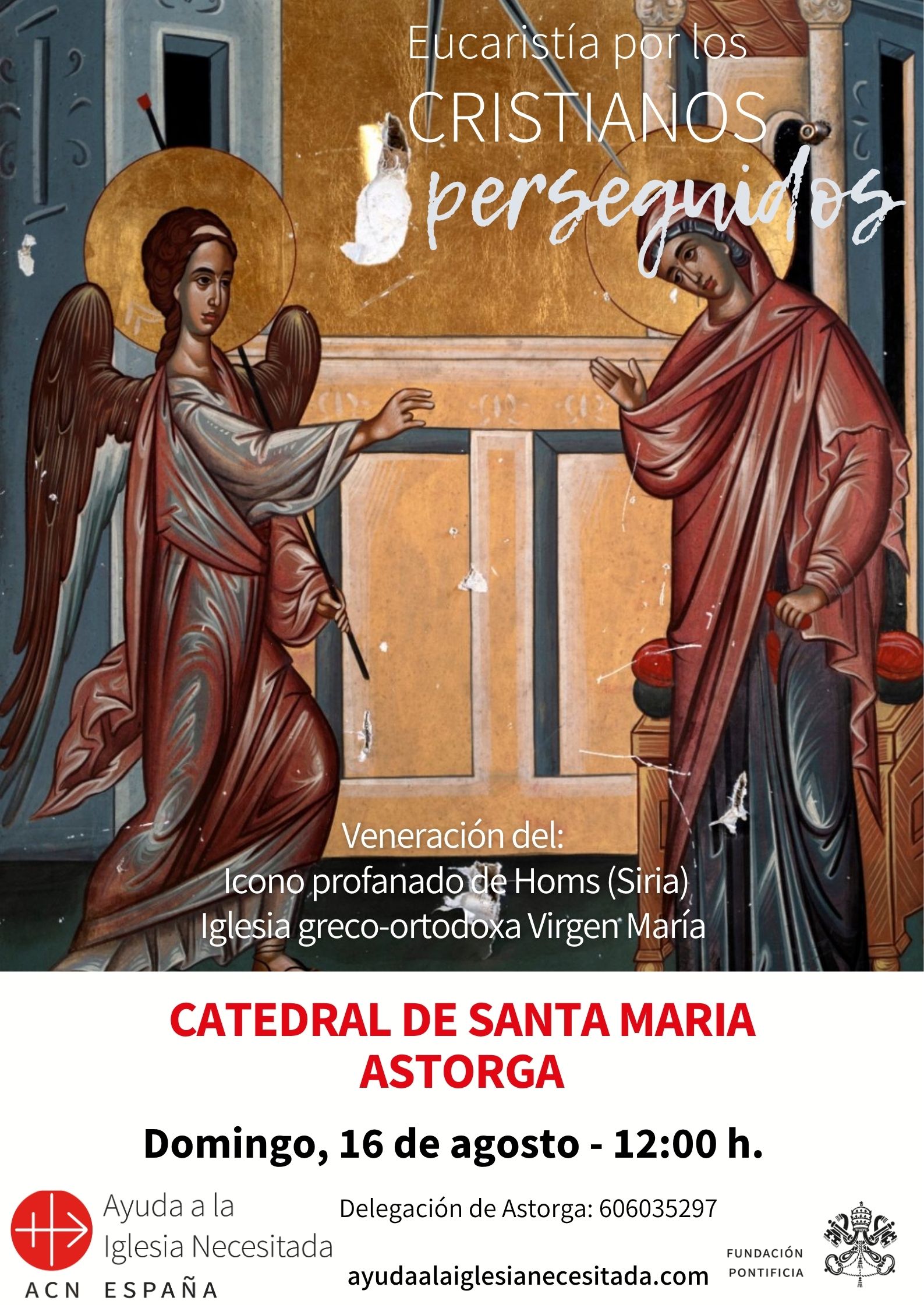 El Icono de Homs (Siria) estará presente en la Catedral de Astorga este domingo 16 de agosto