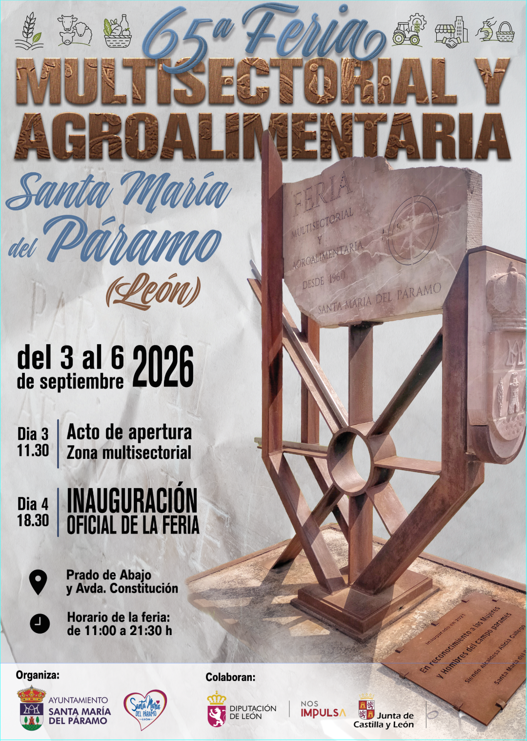 Santa María del Páramo prepara ya su 65ª Feria Multisectorial y Agroalimentaria de septiembre