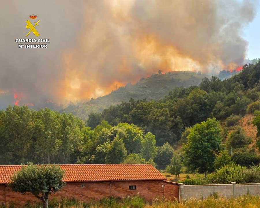 Detenido un varón como supuesto autor de un delito de incendio forestal en la localidad de La Utrera (Valdesamario)