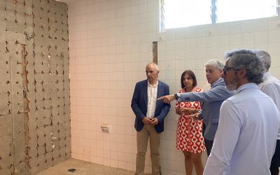 La Junta visita las obras en el CEIP Marcial Monreal en Veguellina de Órbigo