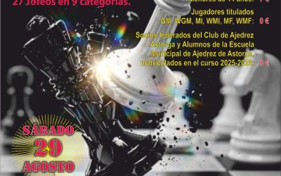 Abiertas las inscripciones para el XXVII Torneo de Ajedrez de las Fiestas de Santa Marta