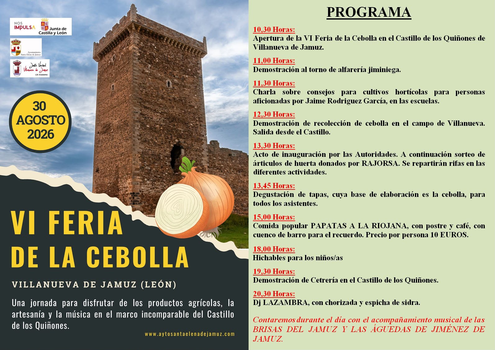 Villanueva de Jamuz dedica un fin de semana a la cebolla, la huerta y los productos de la tierra