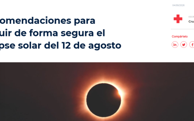 Cruz Roja promueve una observación segura del eclipse con el reparto de gafas homologadas y un amplio dispositivo preventivo