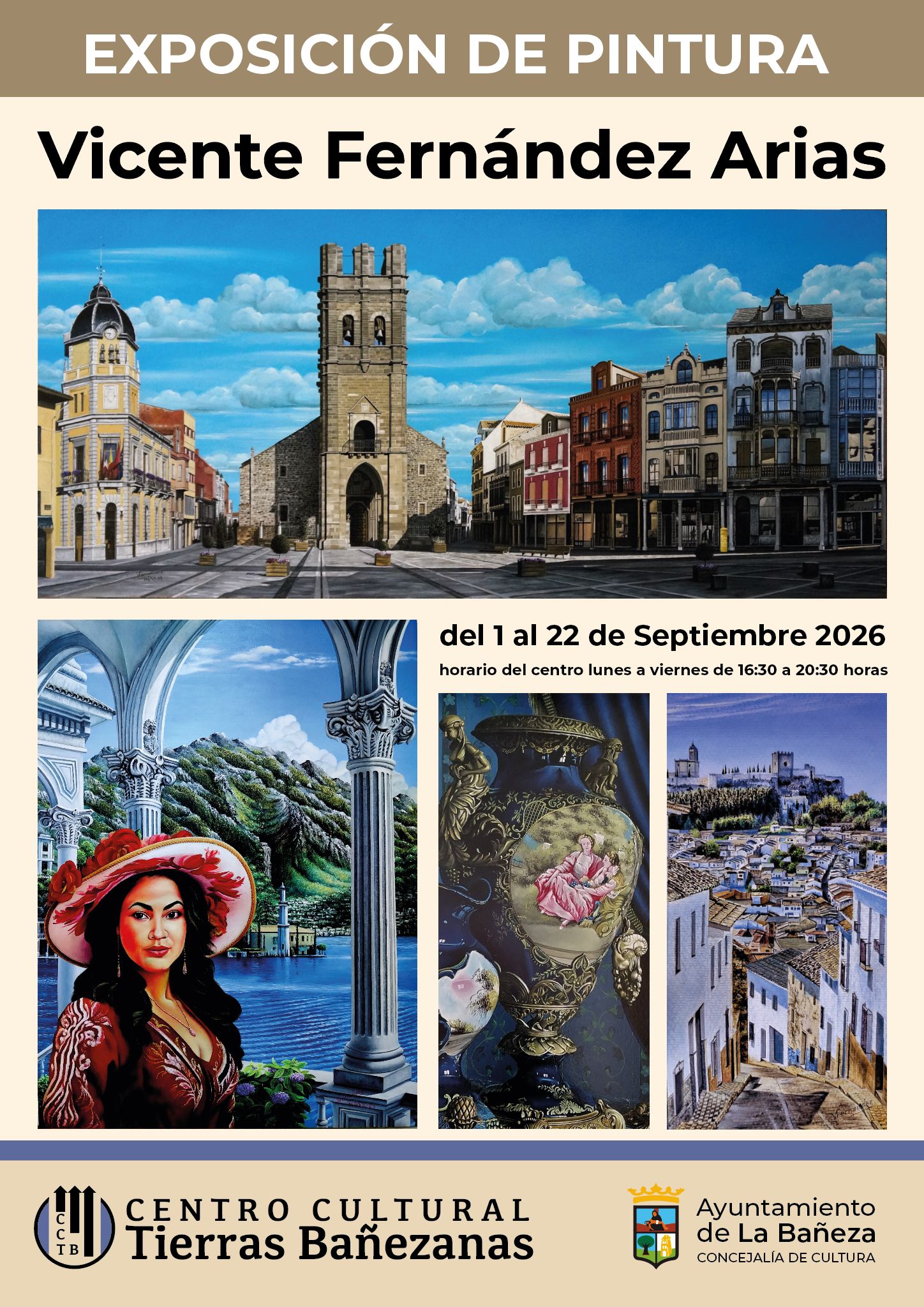 La Bañeza acoge la exposición de pintura hiperrealista de Vicente Fernández Arias