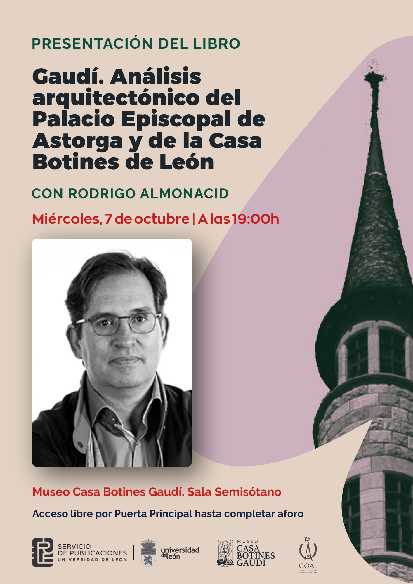 Casa Botines acoge la presentación del libro ‘Gaudí. Análisis arquitectónico del Palacio Episcopal de Astorga y de la Casa Botines de León’