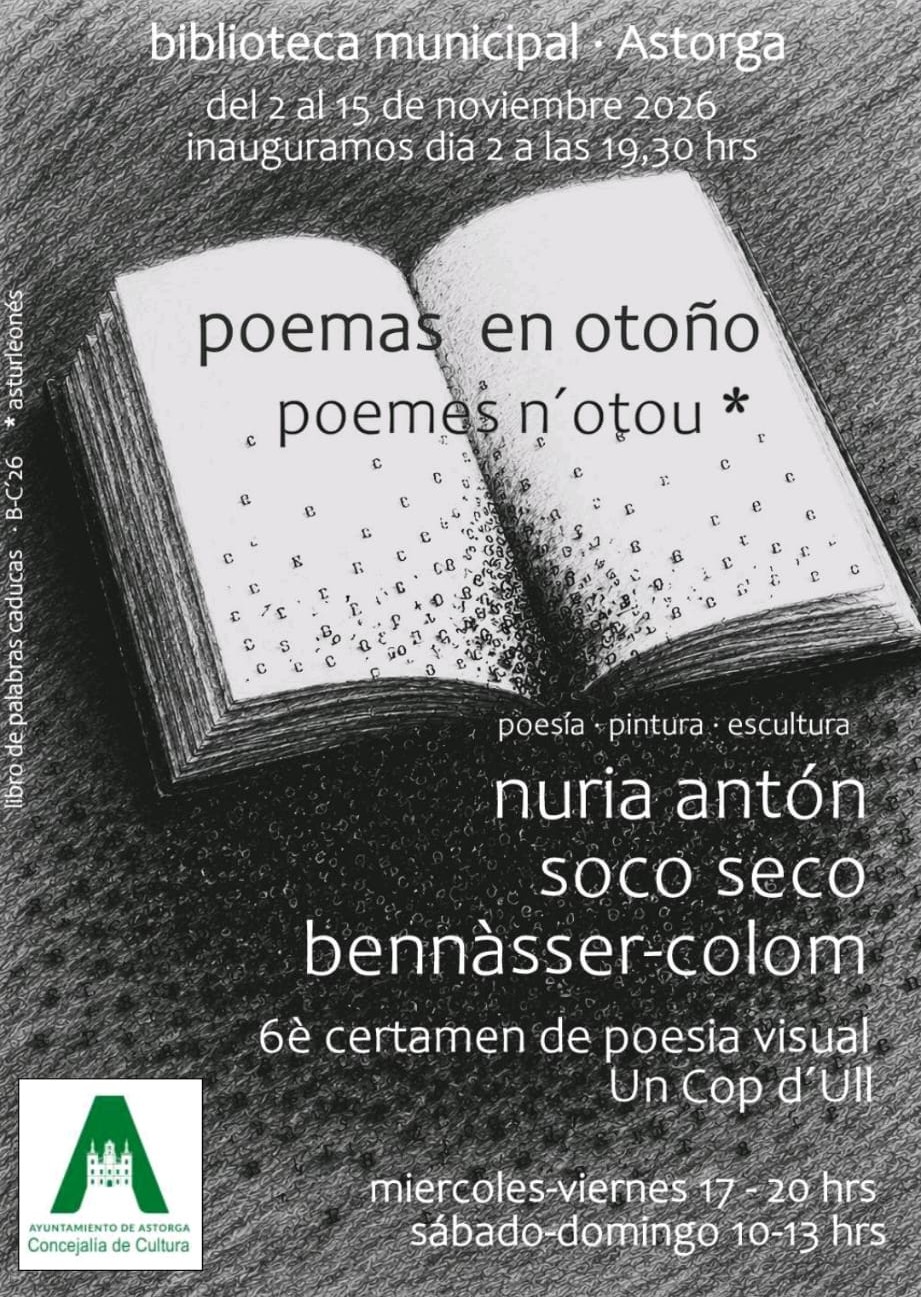 La poesía visual toma la Biblioteca Municipal de Astorga