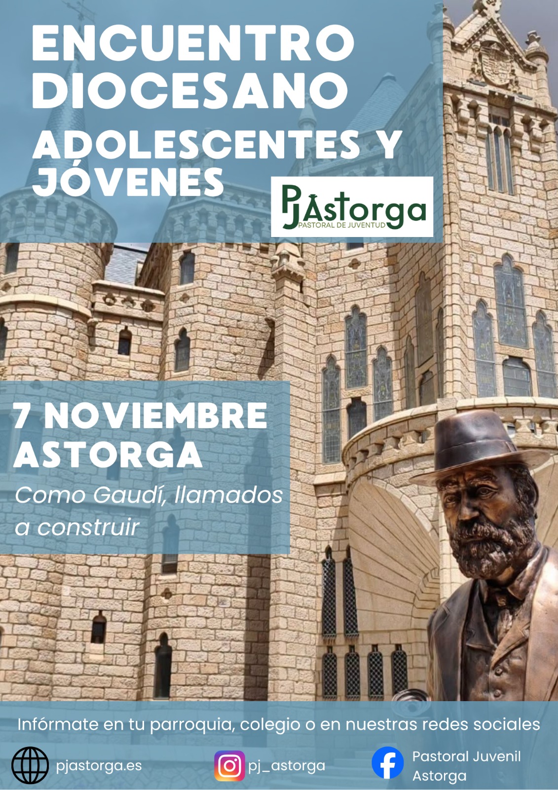 “Como Gaudí, llamados a construir”: la propuesta diocesana para los jóvenes en Astorga